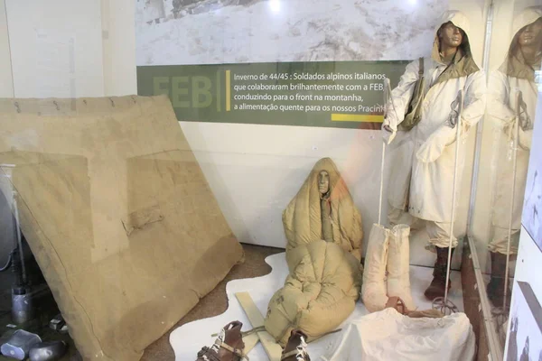 Artigos Segunda Guerra Mundial São Exibidos Museu Expedicionários Curitiba Janeiro — Fotografia de Stock