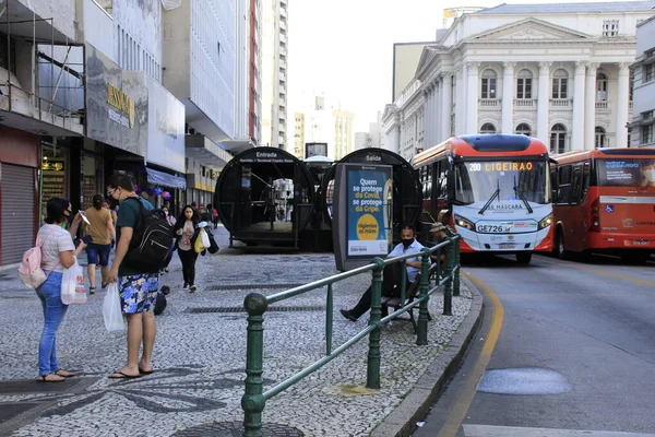 Curitiba Mantém Bandeira Amarela Devido Aumentos Nos Casos Covid Janeiro — Fotografia de Stock