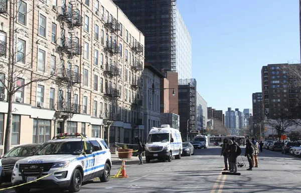 Harlem 119 Batı 135 Caddesinde Iki Polis Memurunun Trajik Bir — Stok fotoğraf