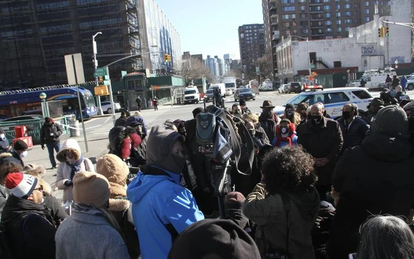 Tragische Schietpartij Nypd Agenten 119 West 135Th Street Harlem Een — Stockfoto