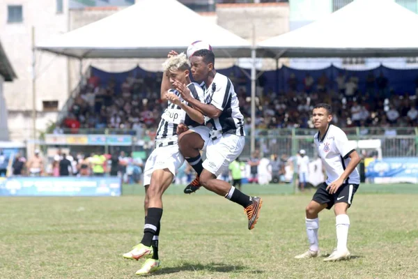 Fútbol Corinthians Gana Clásico Contra Santos Tres Veces Campeón Votorantim —  Fotos de Stock