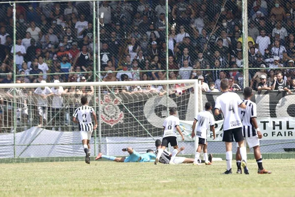 Calcio Corinzi Vince Classico Contro Santos Tre Volte Campione Votorantim — Foto Stock