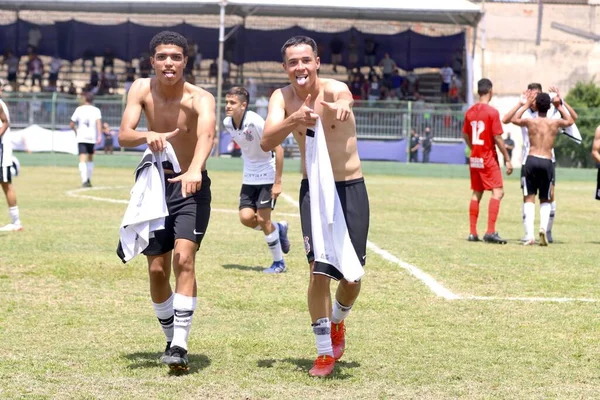 Football Corinthiens Remporte Classique Contre Santos Est Triple Champion Coupe — Photo