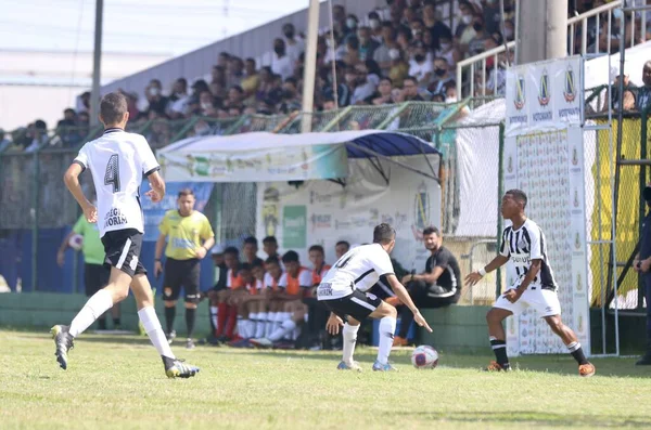 サッカー コリンズはサントスに対して古典的な勝利を収め 15歳未満のヴォトランティアム サッカーカップの3度のチャンピオンである 2022年1月23日ブラジル サンパウロ州ヴォトランティム サントスとコリントのサッカー試合 — ストック写真