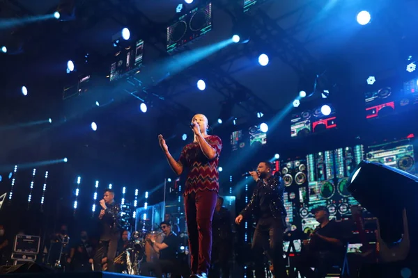 Concierto Del Cantante Brasileño Alexandre Pires Jurere Internacional Florianópolis Enero — Foto de Stock