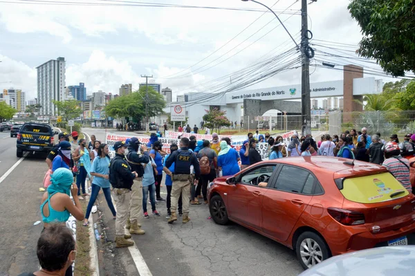 Mujeres Casadas Con Reclusos Protestan Después Suspensión Visitas Prisiones Enero —  Fotos de Stock