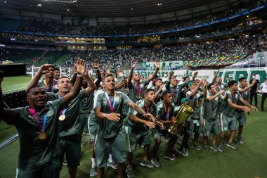 Paulista Futbol Şampiyonası: Palmeiras ve Ponte Preta. 26 Ocak 2022, Sao Paulo, Brezilya: Sao Paulo, Sao Paulo 'daki Allianz Parque Arena' da yapılan Paulista Futbol Şampiyonası 'nın birinci turu için geçerli olan Palmeiras ile Ponte Preta arasındaki futbol maçı