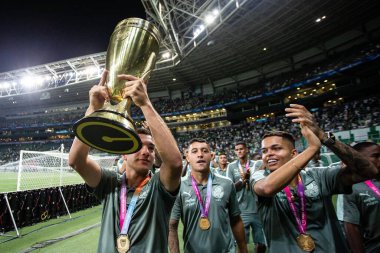 Paulista Futbol Şampiyonası: Palmeiras ve Ponte Preta. 26 Ocak 2022, Sao Paulo, Brezilya: Sao Paulo, Sao Paulo 'daki Allianz Parque Arena' da yapılan Paulista Futbol Şampiyonası 'nın birinci turu için geçerli olan Palmeiras ile Ponte Preta arasındaki futbol maçı
