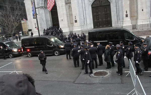 Cerimônia Fúnebre Para Jason Rivera Oficial Polícia Nova York Morto — Fotografia de Stock