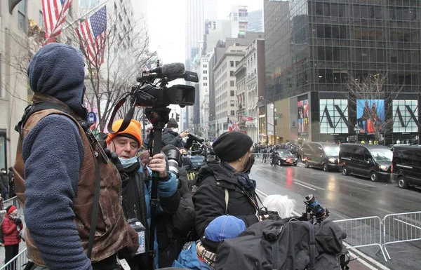 Ceremonia Funeraria Jason Rivera Mató Oficial Policía Nueva York Catedral — Foto de Stock