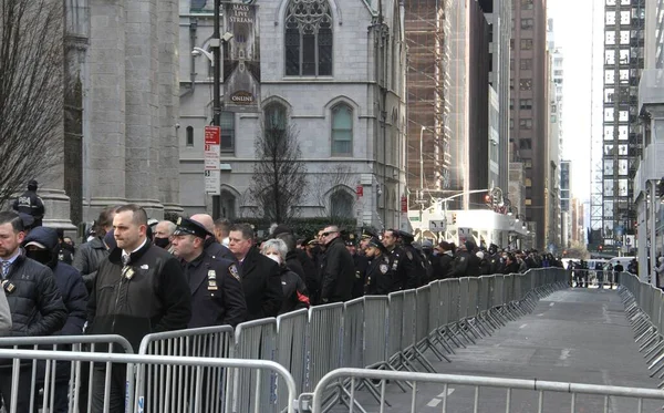 Longue Lignée Personnes Pendant Réveil Jason Rivera Tué Officier Police — Photo