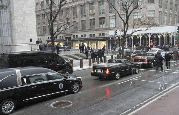 Cérémonie Funéraire Jason Rivera Officier Police New York Tué Cathédrale — Photo