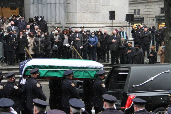 Funeral Ceremony Jason Rivera Killed Nypd Officer Patricks Cathedral January — Stock Photo, Image