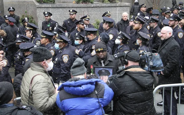 Похороны Джейсона Риверы Убийство Офицера Полиции Нью Йорка Соборе Святого — стоковое фото