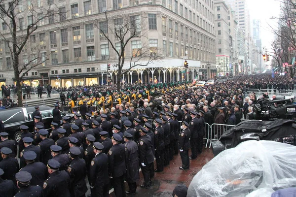 Cerimônia Fúnebre Para Jason Rivera Oficial Polícia Nova York Morto — Fotografia de Stock