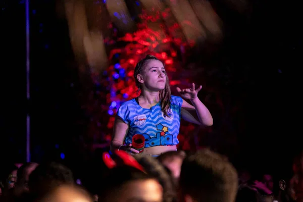 Die Brasilianische Sängerin Xanddy Während Eines Konzerts Folia Park Florianopolis — Stockfoto