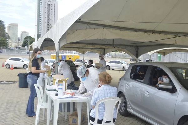 Natal City Hall Zet Een Drive Thru Systeem Voor Covid — Stockfoto