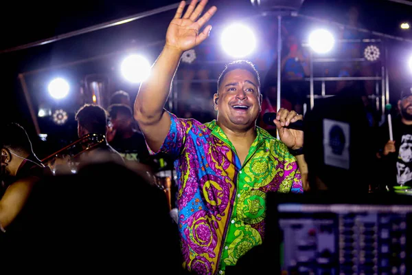 Cantante Brasileña Xanddy Durante Concierto Folia Park Florianopolis Enero 2022 — Foto de Stock