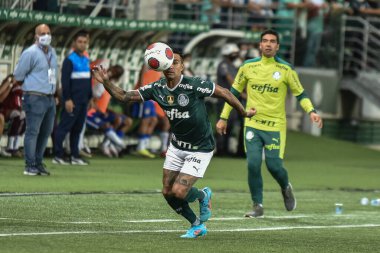 Paulista Futbol Şampiyonası 2022 Palmeira ve Agua Santa. 1 Şubat 2022, Sao Paulo, Brezilya: Palmeiras ve Agua Santa arasındaki futbol maçı, 2022 Paulista Futbol Şampiyonası 'nın 3. turu için geçerlidir.