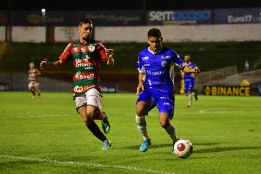 İkinci lig Paulista Futbol Şampiyonası Portekiz ve Sao Bento. 3 Şubat 2022, Sao Paulo, Brezilya: Portekiz ile Sao Bento arasındaki futbol maçı, Paulista Futbol Şampiyonası 'nın 3. turu için geçerlidir.