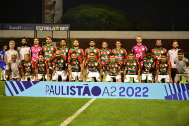 İkinci lig Paulista Futbol Şampiyonası Portekiz ve Sao Bento. 3 Şubat 2022, Sao Paulo, Brezilya: Portekiz ile Sao Bento arasındaki futbol maçı, Paulista Futbol Şampiyonası 'nın 3. turu için geçerlidir.
