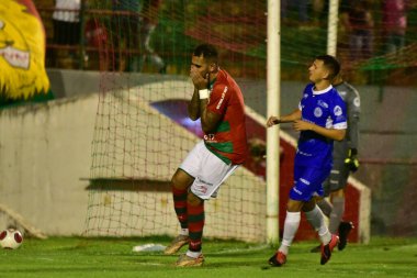 İkinci lig Paulista Futbol Şampiyonası Portekiz ve Sao Bento. 3 Şubat 2022, Sao Paulo, Brezilya: Portekiz ile Sao Bento arasındaki futbol maçı, Paulista Futbol Şampiyonası 'nın 3. turu için geçerlidir.