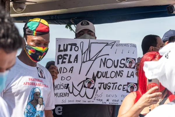 Manifestantes Exigem Justiça Durante Protesto Contra Morte Congolês Mose Mugenyi — Fotografia de Stock