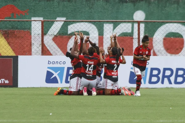 Brezilya Kadınlar Süper Kupası Yarı Finalleri Flamengo Gremio Şubat 2022 — Stok fotoğraf