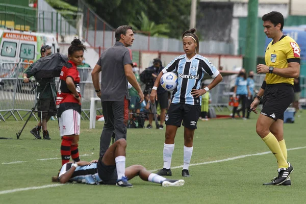 Brezilya Kadınlar Süper Kupası Yarı Finalleri Flamengo Gremio Şubat 2022 — Stok fotoğraf