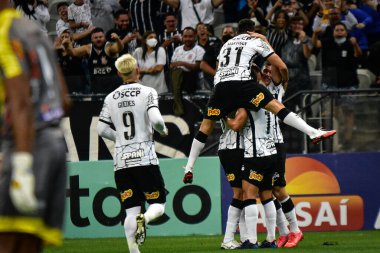 Paulista Futbol Şampiyonası: Korintliler ve Mirassol. 10 Şubat 2022, Sao Paulo, Brezilya: Korintliler ve Mirassol arasındaki futbol maçı, Paulista Futbol Şampiyonası 'nın 5. turu için geçerlidir.