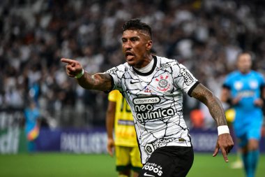 Paulista Futbol Şampiyonası: Korintliler ve Mirassol. 10 Şubat 2022, Sao Paulo, Brezilya: Korintliler ve Mirassol arasındaki futbol maçı, Paulista Futbol Şampiyonası 'nın 5. turu için geçerlidir.