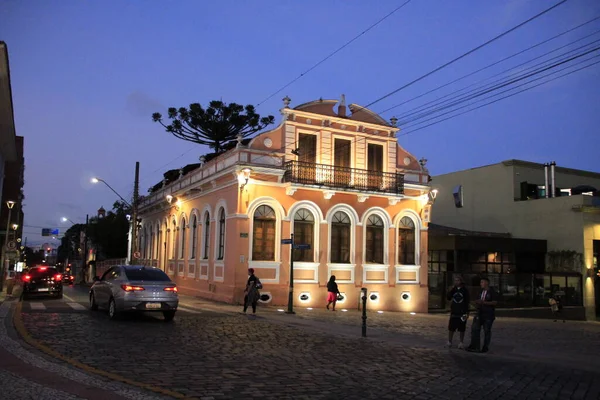 Movimento Bares Locais Públicos Centro Curitiba Fevereiro 2022 Curitiba Paraná — Fotografia de Stock