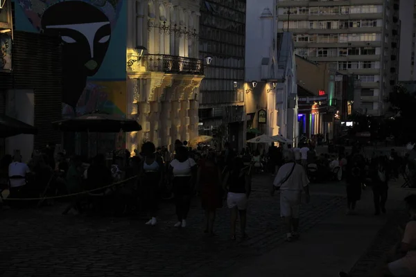 Movimento Bares Locais Públicos Centro Curitiba Fevereiro 2022 Curitiba Paraná — Fotografia de Stock