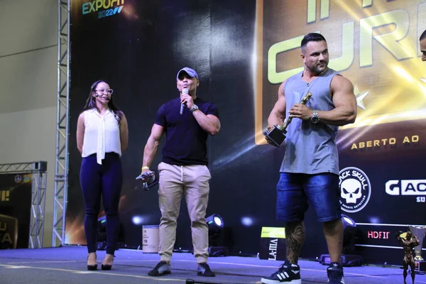 Bodybuilding Und Fitness Turnier Auf Der Messe Brazil Expofit Curitiba — Stockfoto