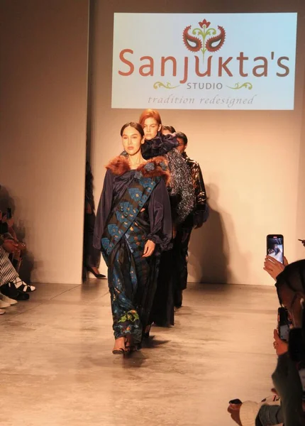 Global Fashion Collective Nyfw Sanjukta Studio Femminile Febbraio 2022 Brooklyn — Foto Stock