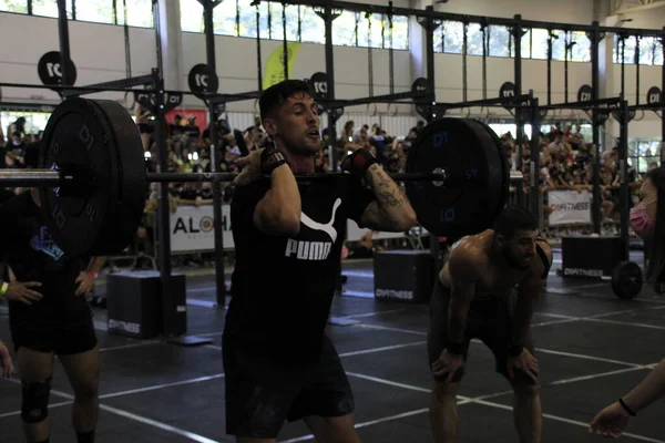 Atletas Crossfit Participan Campeonato Feria Brasil Expofit Curitiba Febrero 2022 — Foto de Stock