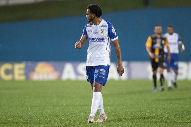 Paulista Futbol Şampiyonası: Santo Andre ve Novorizontino. 15 Şubat 2022, Santo Andre, Sao Paulo, Brezilya: Paulista Futbol Şampiyonası 'nın 7. turu için geçerli olan Santo Andre ve Novorizontino arasındaki futbol maçı