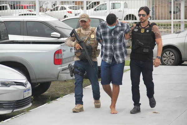 Арест Двух Подозреваемых Убийстве Манаусе Бразилии Февраля 2022 Года Манаус — стоковое фото