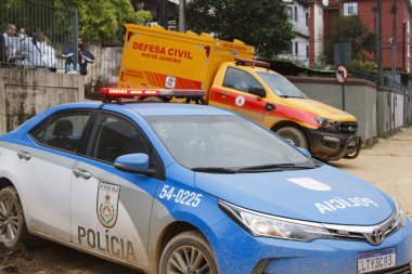 Petropolis 'te sel felaketinin ardından en az 80 kişi hayatını kaybetti. 16 Şubat 2022, Petropolis, Rio de Janeiro, Brezilya: Rio de Janeiro dağlık bölgesinde Çarşamba günü Petropolis 'te meydana gelen sel felaketinin görüntüsü