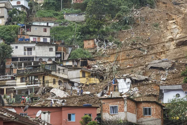 Petropolis 'te sel felaketinin ardından en az 80 kişi hayatını kaybetti. 16 Şubat 2022, Petropolis, Rio de Janeiro, Brezilya: Rio de Janeiro dağlık bölgesinde Petropolis 'te meydana gelen sel felaketinin görüntüsü