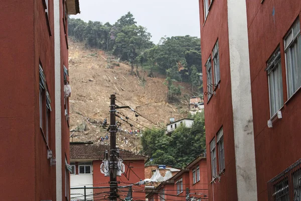 Danos Petrópolis Após Inundações Atingem Cidade Deixam Pelo Menos Mortos — Fotografia de Stock