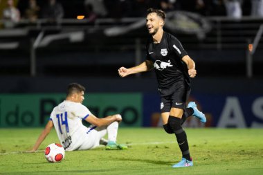 Paulista Futbol Şampiyonası: Red Bull Bragantino ve Agua Santa. 17 Şubat 2022 'de, Braganca Paulista, Sao Paulo, Brezilya: Artur, Red Bull Bragantino takımından, RB Bragantino ve Agua Santa