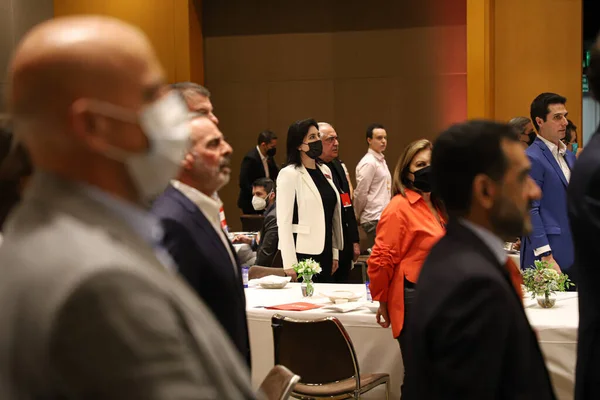 Lide Almuerzo Debate Con Candidato Presidencial Brasileño Febrero 2022 Sao — Foto de Stock