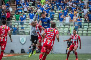 Belo Horizonte, Minas Gerais, Brezilya: 20 Şubat 2022: Cruzeiro ve Villa Nova arasındaki futbol maçı, 2022 Mineiro Futbol Şampiyonası 'nın sekizinci turu için geçerlidir.