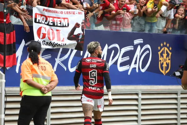 Atletico Mineiro Und Flamengo Februar 2022 Cuiaba Mato Grosso Brasilien — Stockfoto