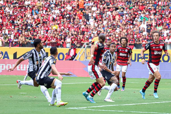 Atlético Mineiro Flamengo Febrero 2022 Cuiaba Mato Grosso Brasil Partido —  Fotos de Stock