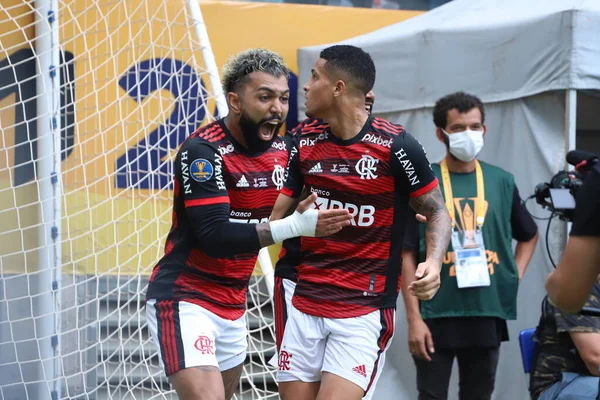 Atletico Mineiro Und Flamengo Februar 2022 Cuiaba Mato Grosso Brasilien — Stockfoto
