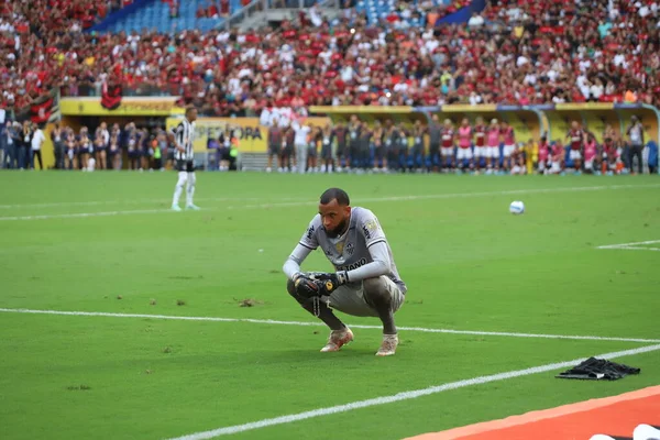 Atletico Mineiro ve Flamengo, 20 Şubat 2022: Cuiaba, Mato Grosso, Brezilya: Brezilya Süper Kupası finali için geçerli olan Atletico Mineiro ve Flamengo arasındaki futbol maçı