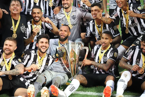 Cuiaba Mato Grosso Brazilië Februari 2022 Atletico Mineiro Spelers Vieren — Stockfoto