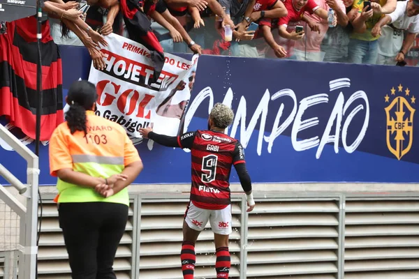 Atletico Mineiro Flamengo Febbraio 2022 Cuiaba Mato Grosso Brasile Partita — Foto Stock